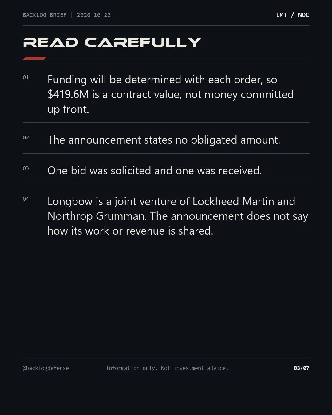 Slide 3 of 7: Read carefully
