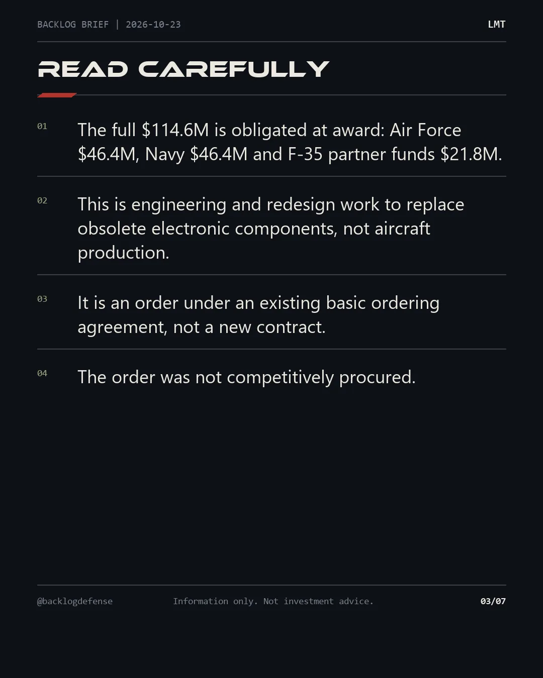 Slide 3 of 7: Read carefully