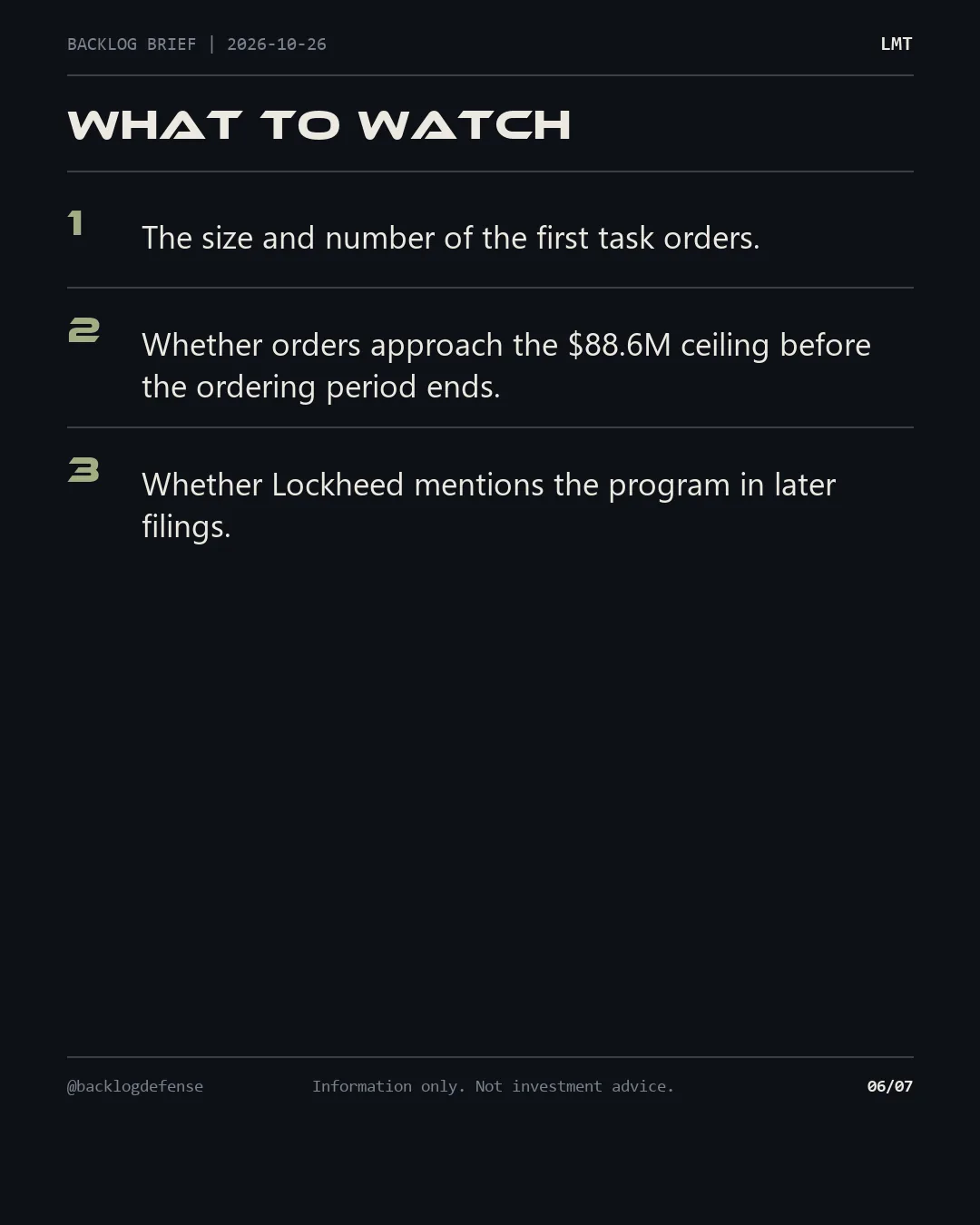 Slide 6 of 7: What to watch