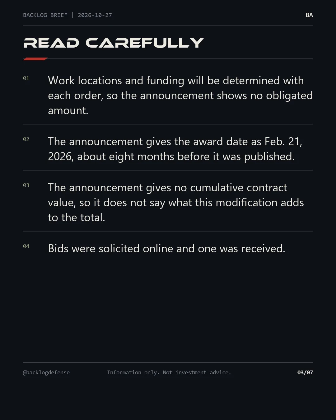 Slide 3 of 7: Read carefully