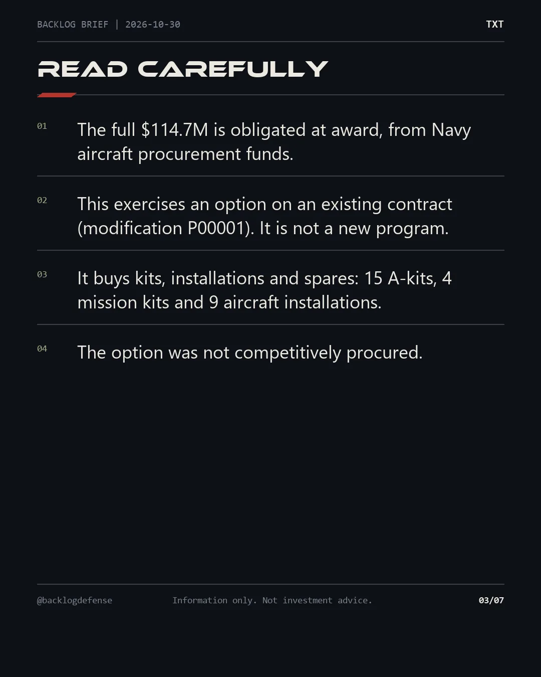 Slide 3 of 7: Read carefully